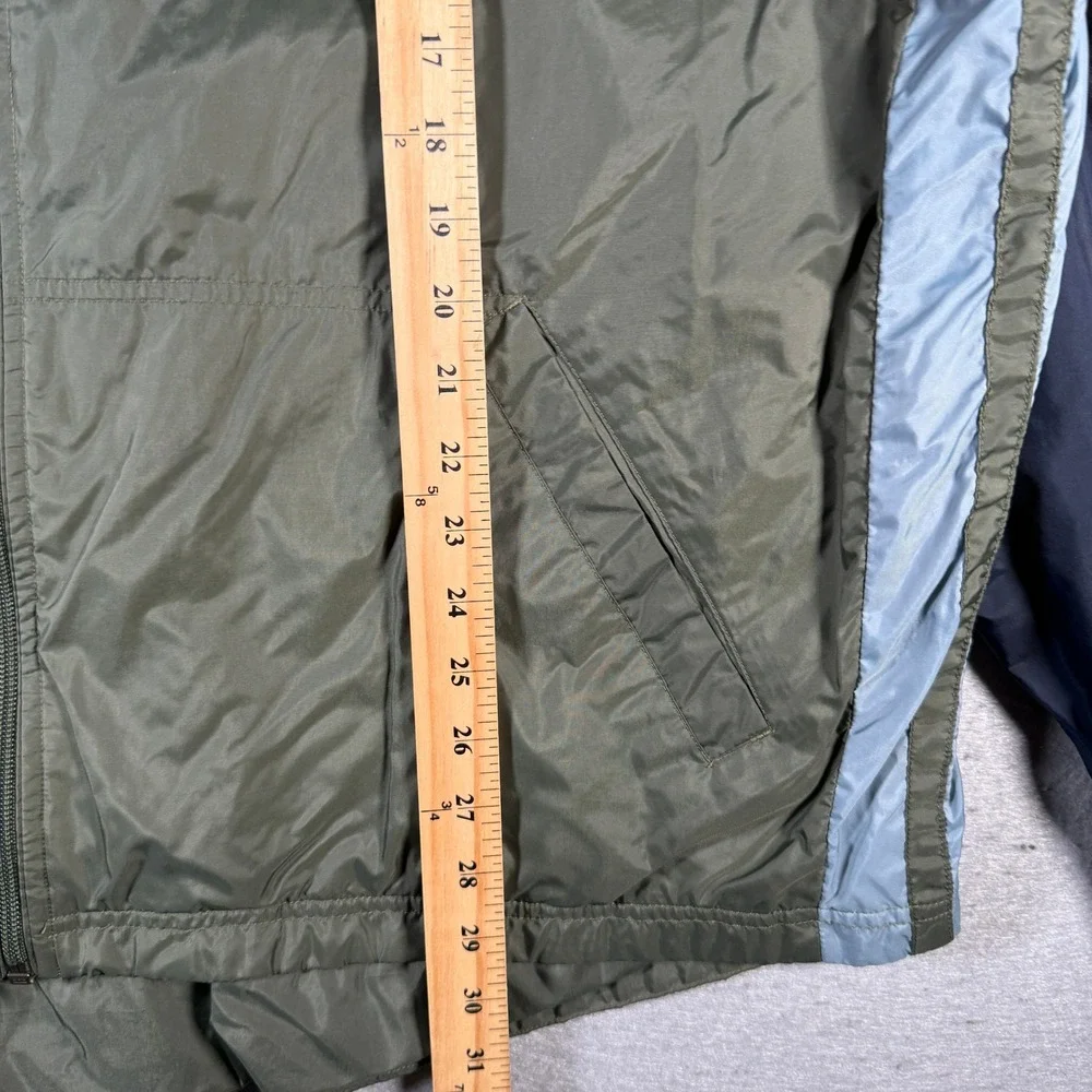 Vintage Nike Windbreaker Jacket‎ Hooded Olive Navy Blue Athletic Mens XL Wind